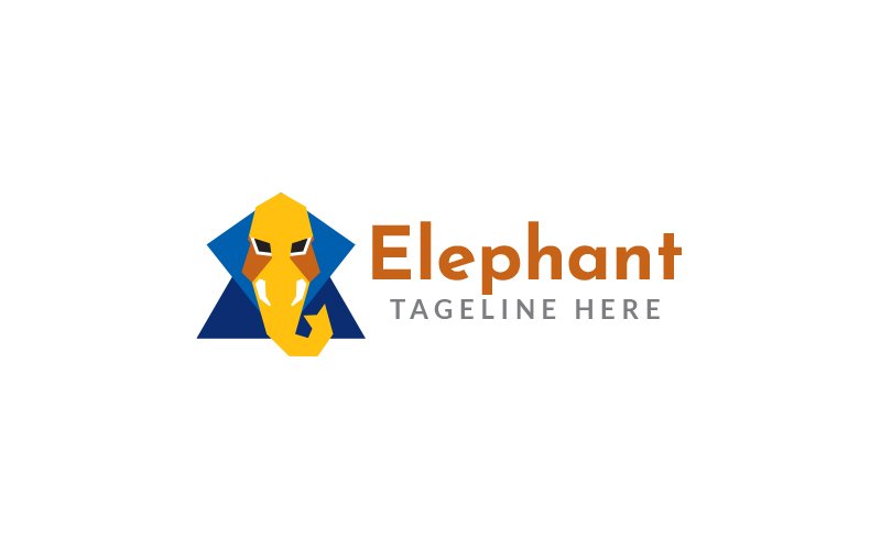 Elephant Mark Logo Design Template