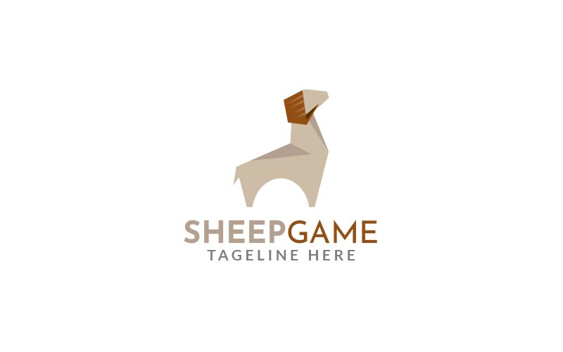 Sheep Game Logo Design Template
