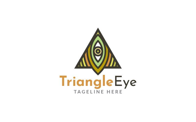 Triangle Eye Logo Design Template