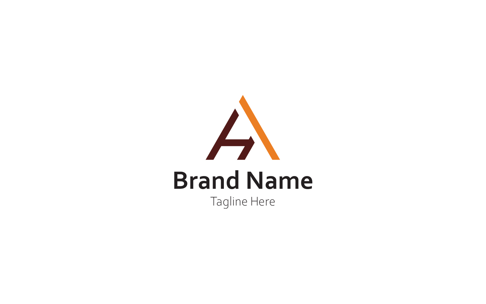 AH Letter Design Logo Template
