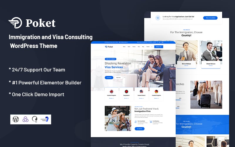 Poket - Immigration and Visa Consulting WordPress Theme