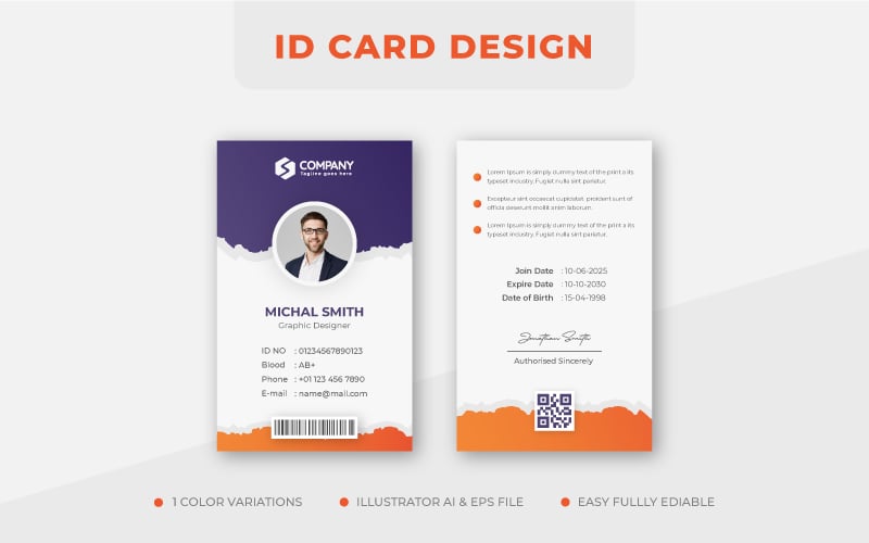 Minimalist Business Identity Card Design Template