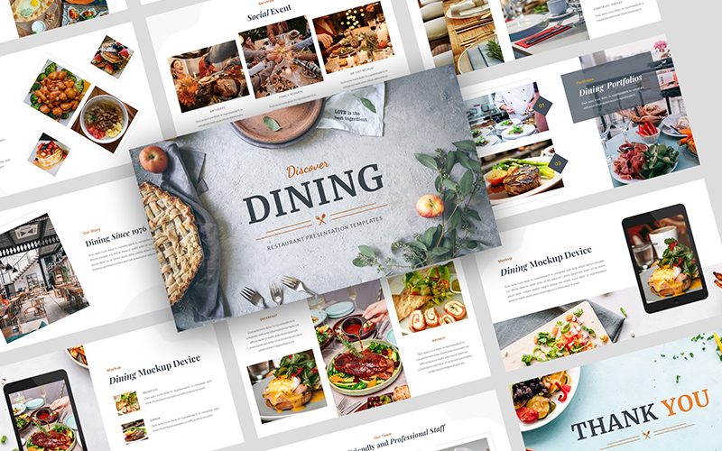 Dining - Restaurant Presentation Google Slides Template