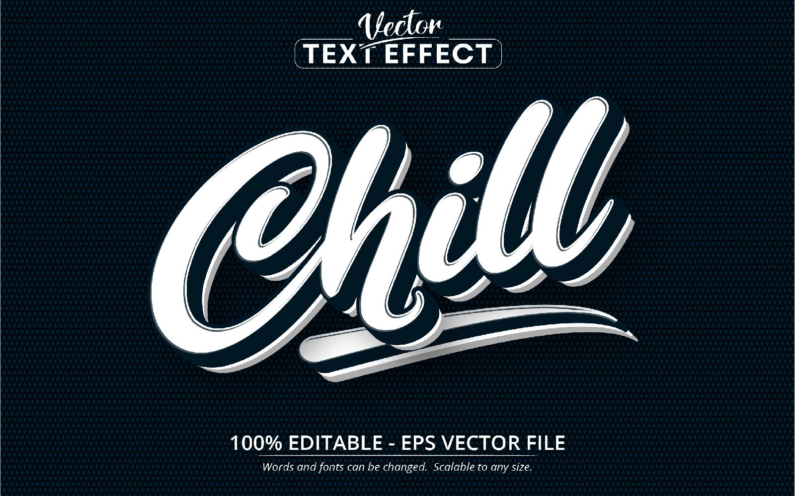Chill - Minimalistic And Simple Style, Editable Text Effect, Font Style, Graphics Illustration