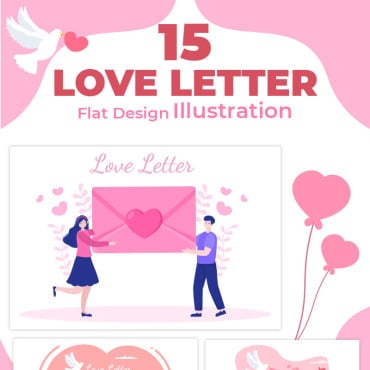 Letter Heart Illustrations Templates 219411