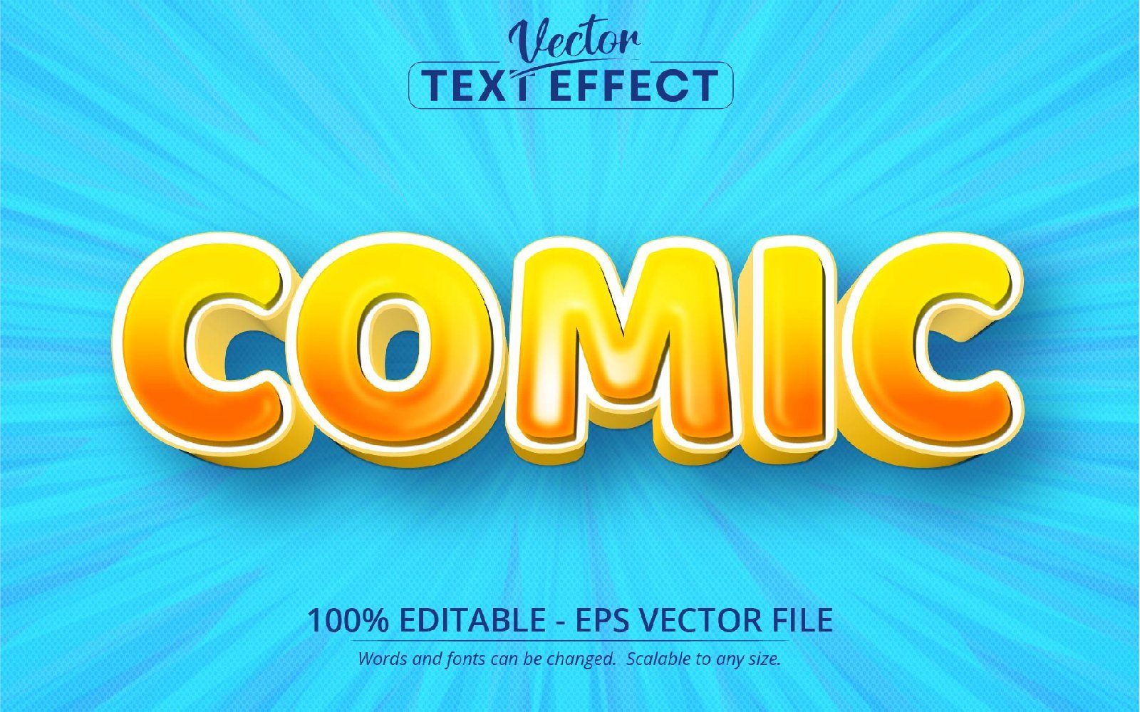 Comic - Cartoon Style, Editable Text Effect, Font Style, Graphics Illustration