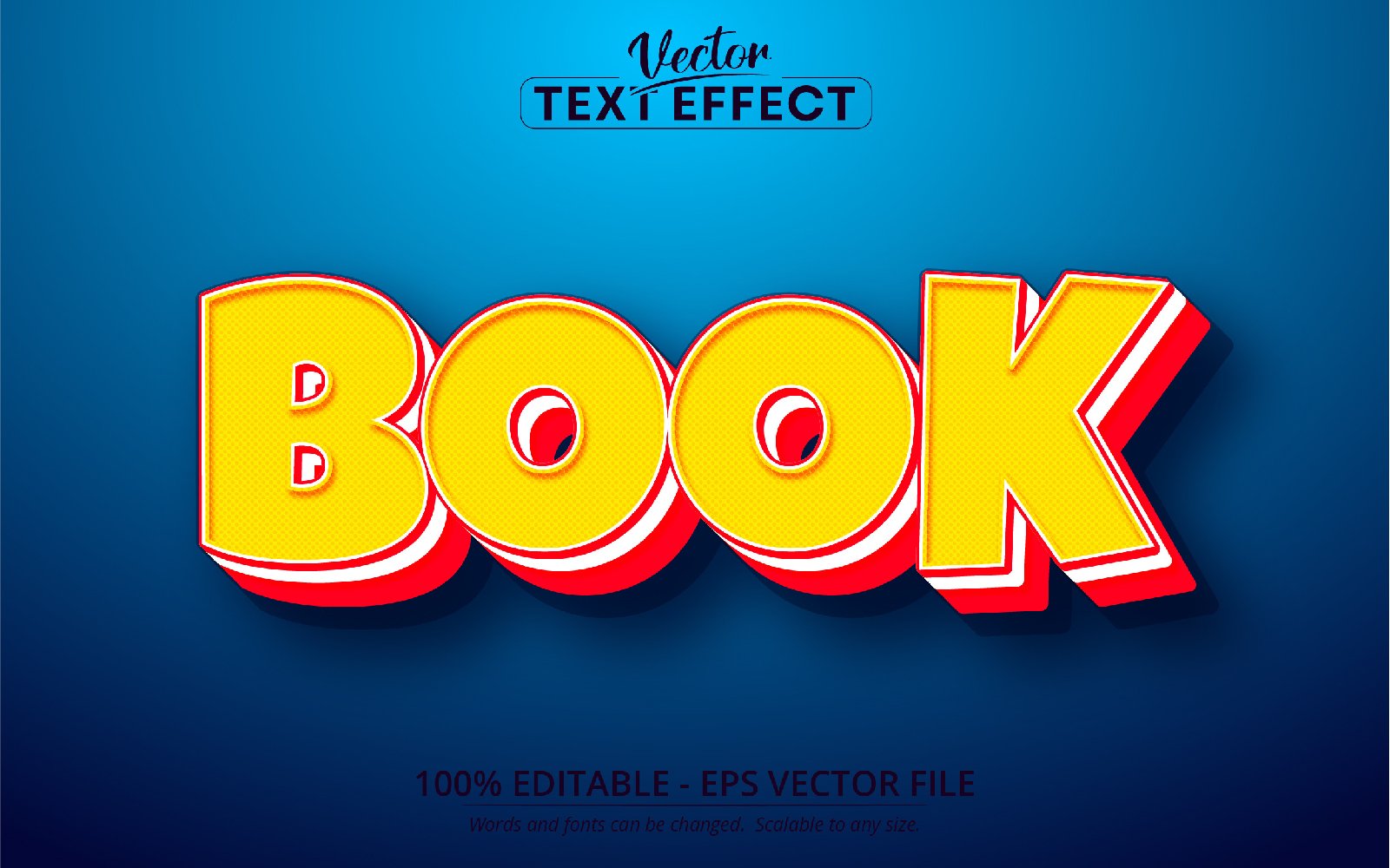 Book - Comic Pop Art Style, Editable Text Effect, Font Style, Graphics Illustration