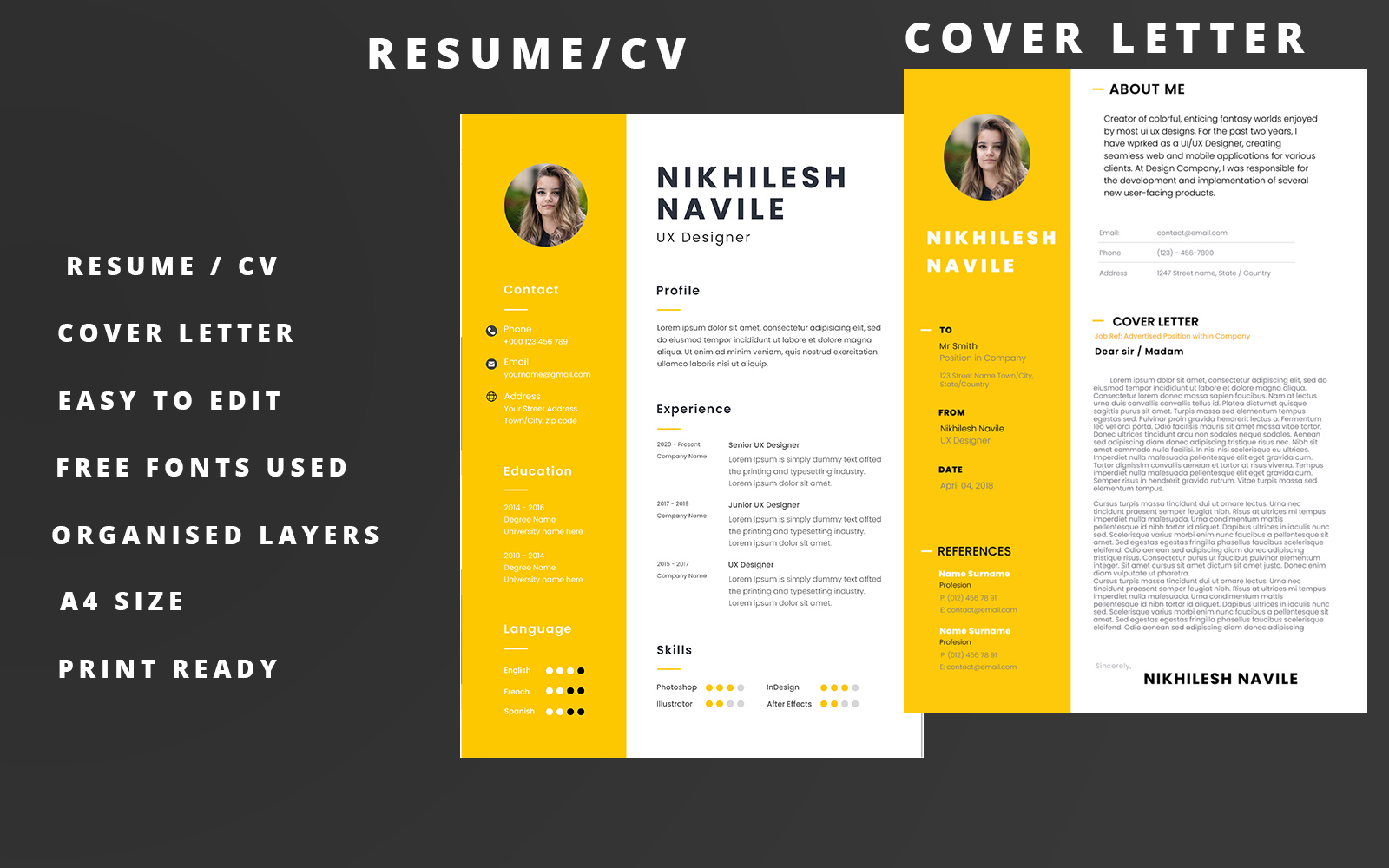 Nicky Navile - CV Resume Template