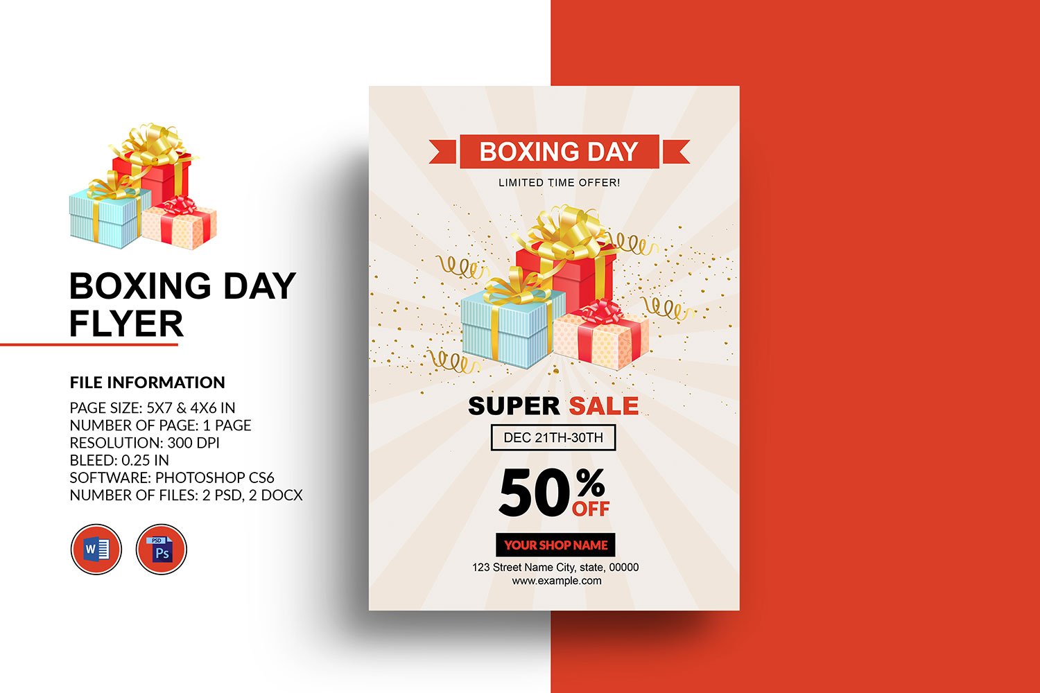 Boxing Day Sale Flyer Corporate Identity Template