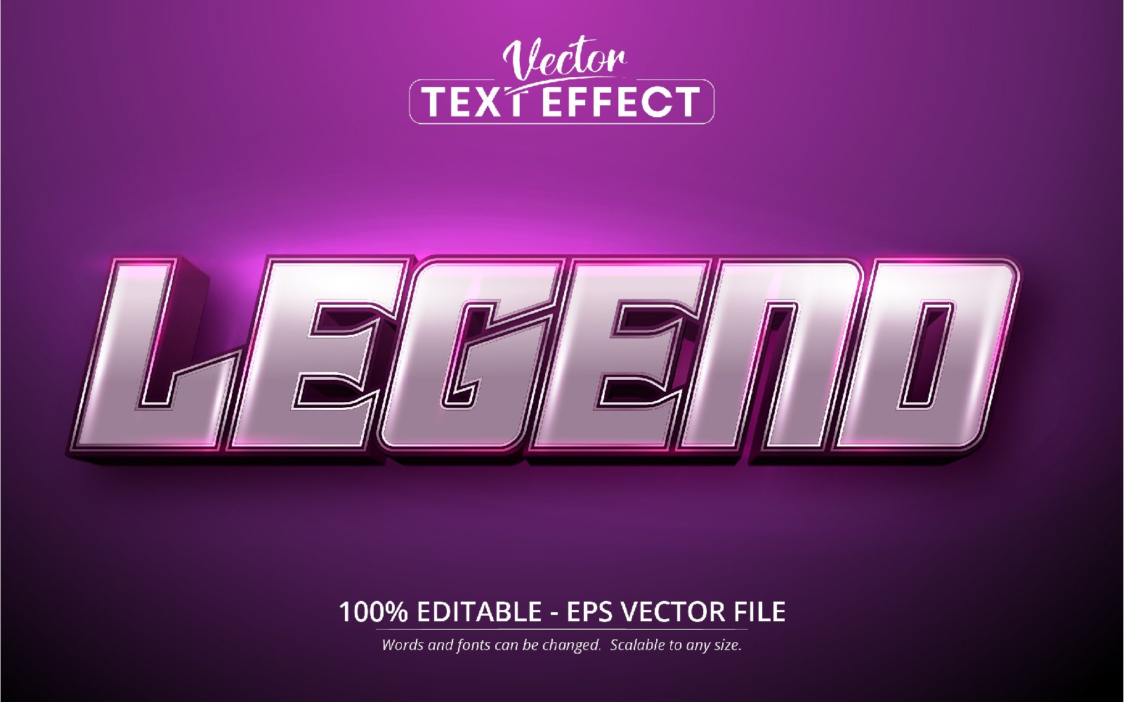 Legend - Cartoon Style, Editable Text Effect, Font Style, Graphics Illustration