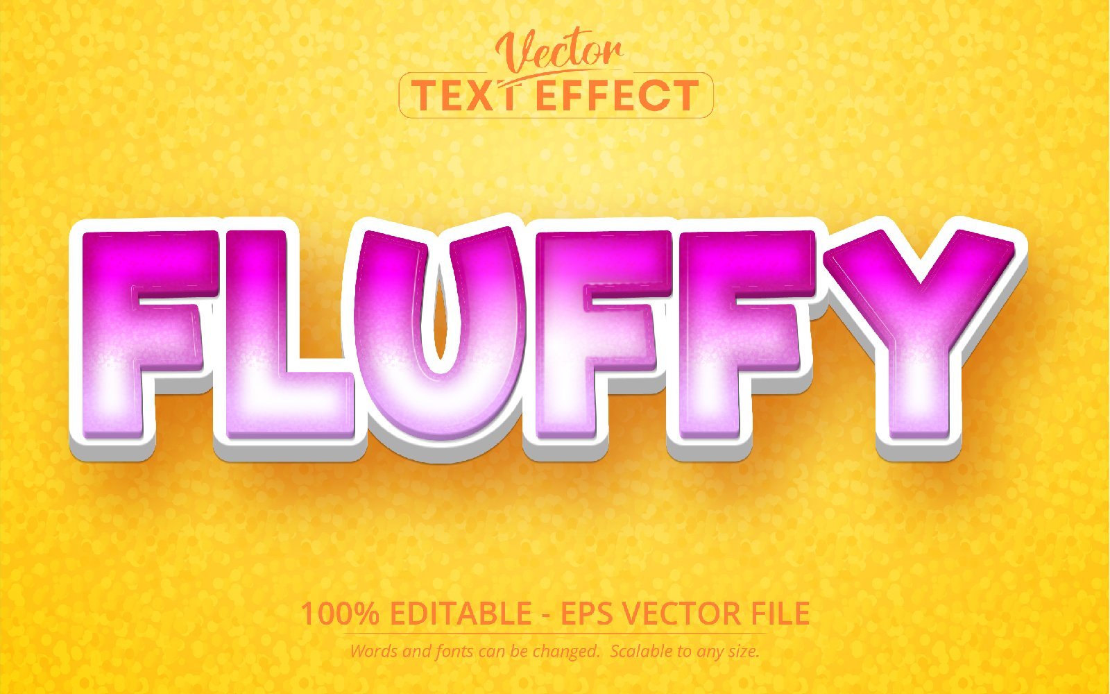 Fluffy - Game And Cartoon Style, Editable Text Effect, Font Style, Graphics Illustration