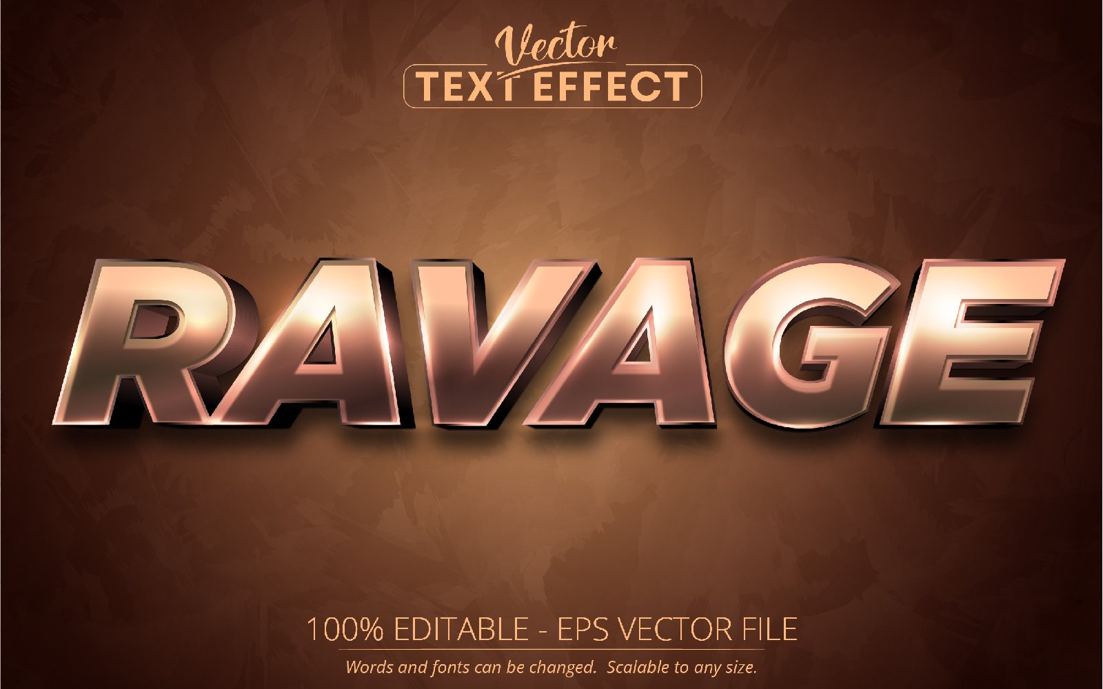 Ravage - Editable Text Effect, Cartoon Font Style, Graphics Illustration