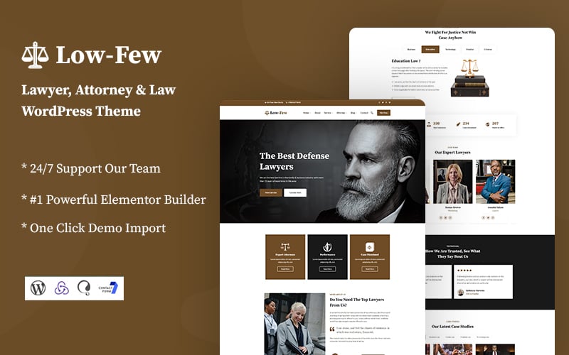 Lowfew - Lawyer and Attorney Responsive WordPress Theme