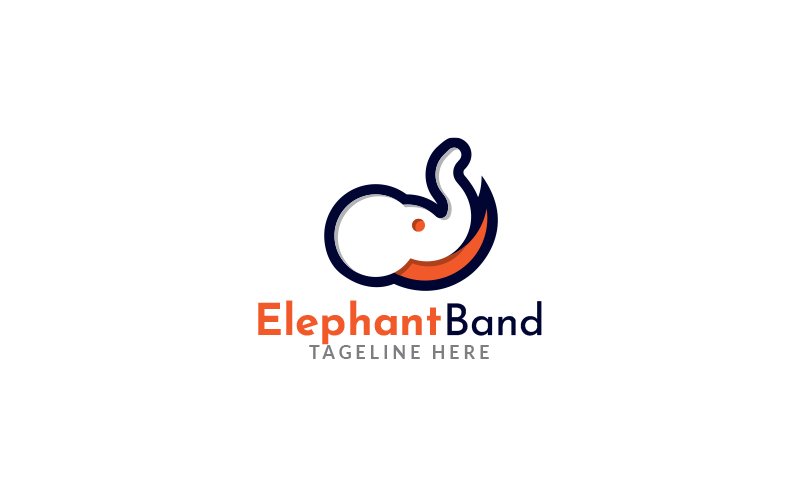 Elephant Band Logo Design Template