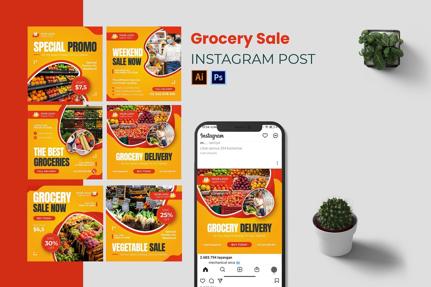 Grocery Sale Instagram Post