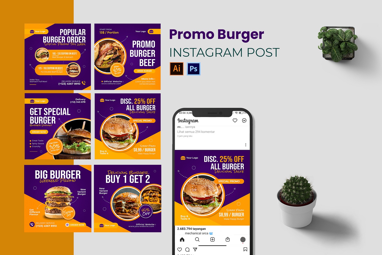 Promo Burger Instagram Post