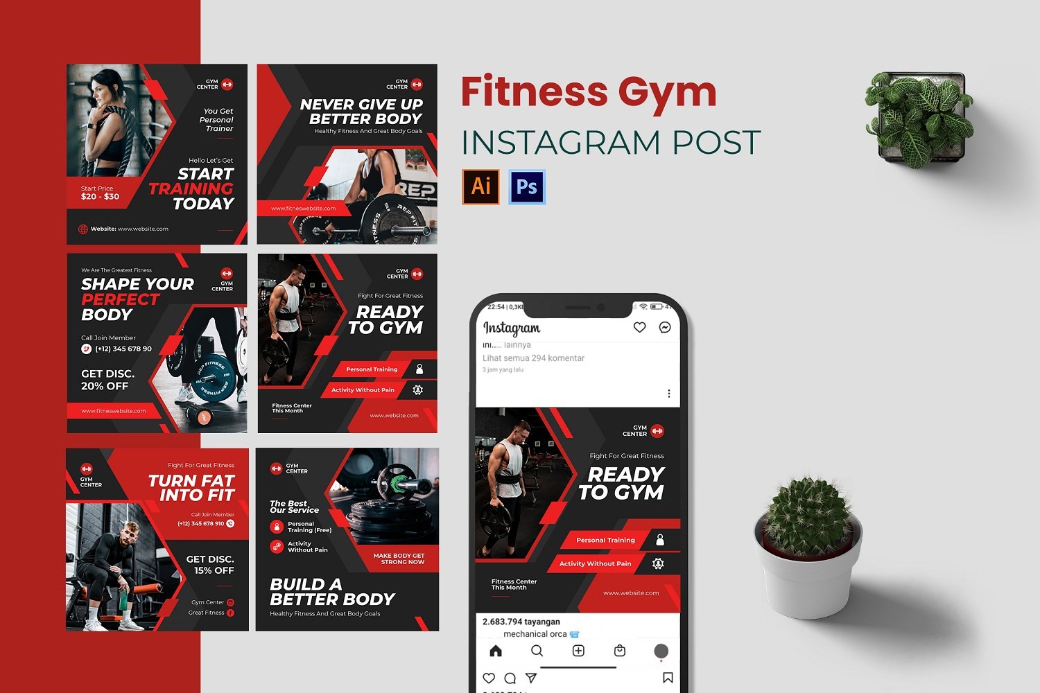 Fitness Gym Instagram Post