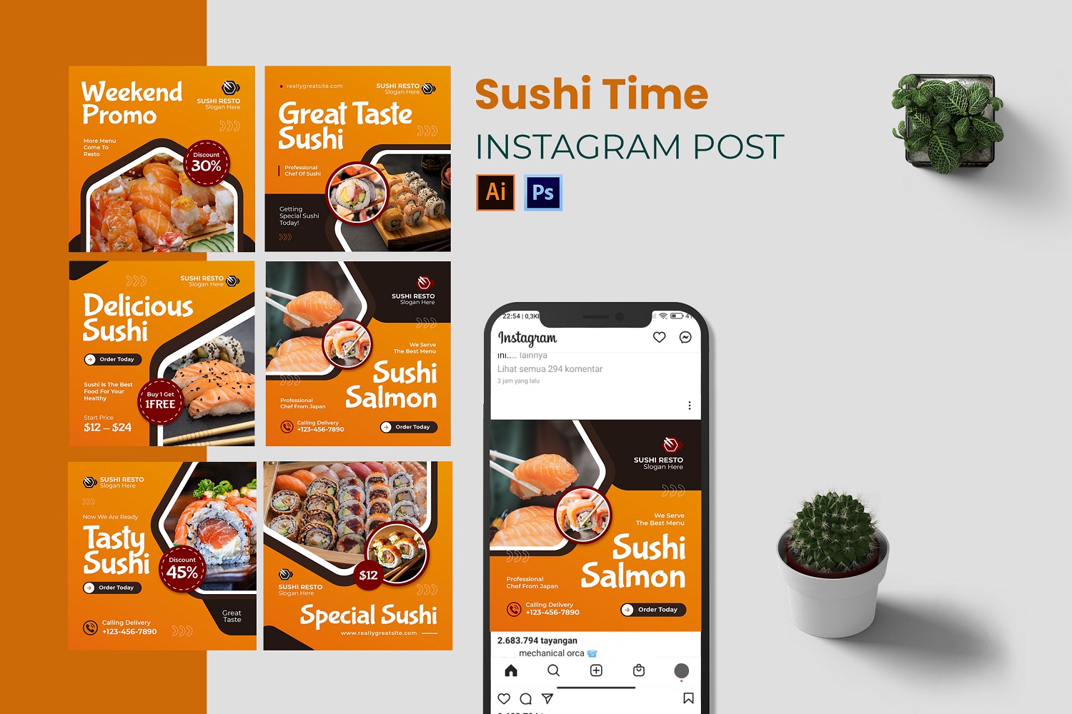 Sushi Time Instagram Post