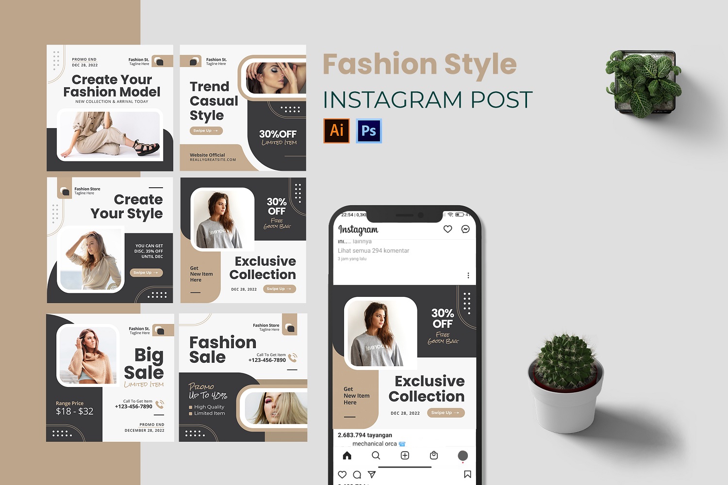 Fashion Style Instagram Post Template