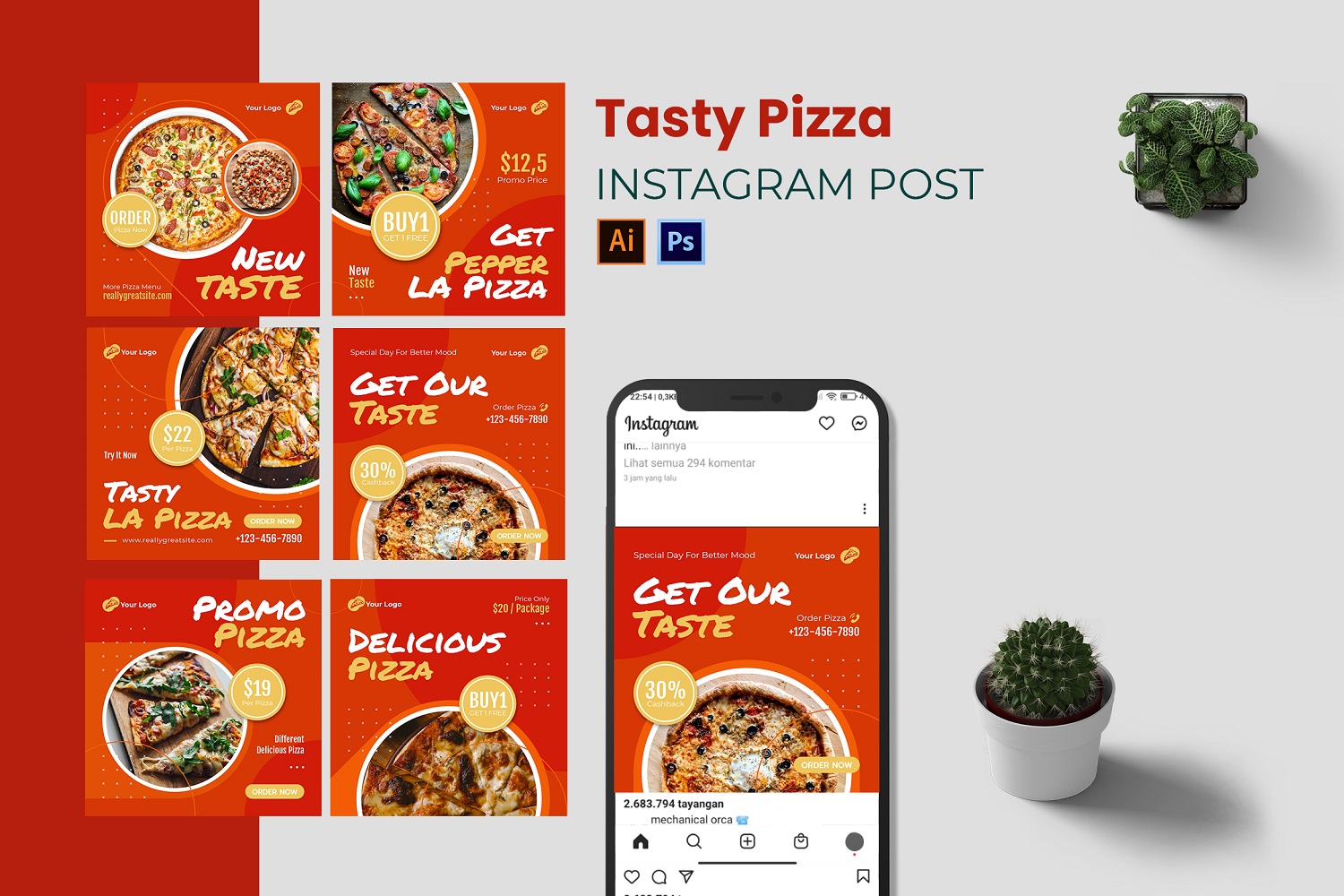 Tasty Pizza Instagram Post