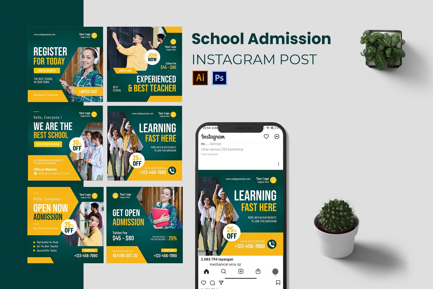 School Admission Instagram Post