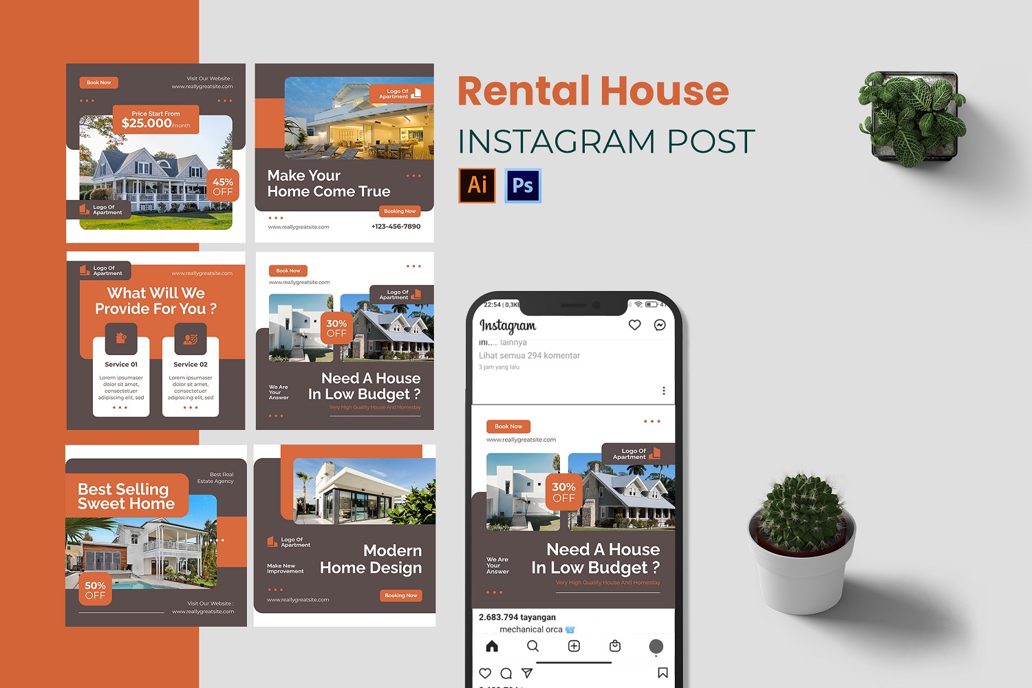 Rental House Instagram Post