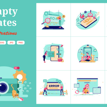 Empty State Illustrations Templates 220110