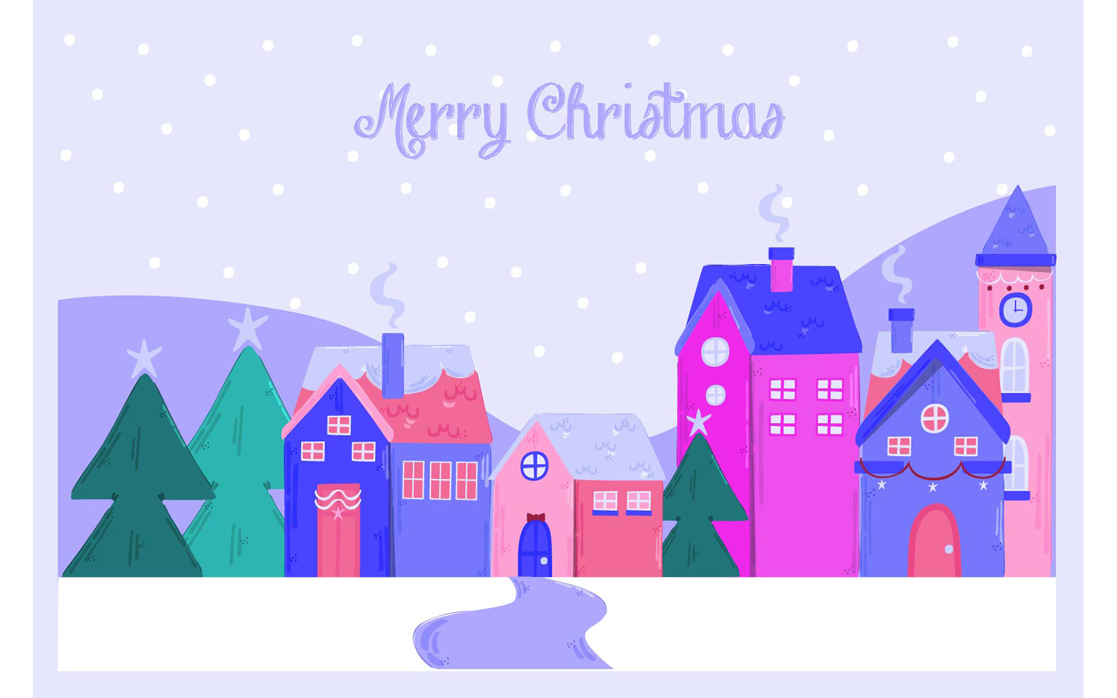 Christmas Town Illustration