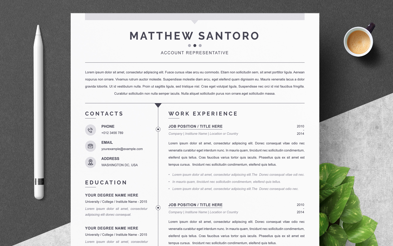 Matthew / Clean Resume Template