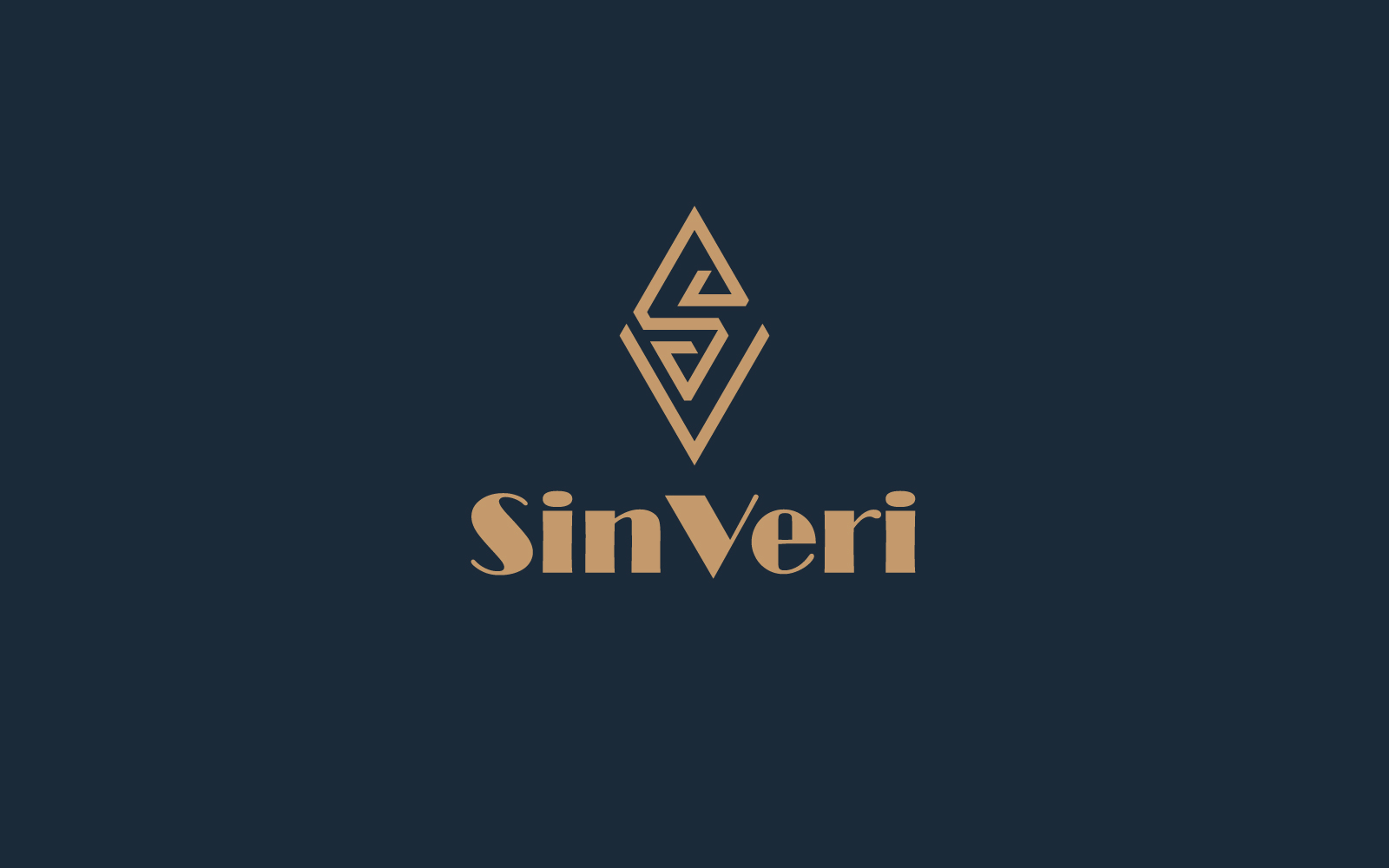 S+V Logo design template golden color