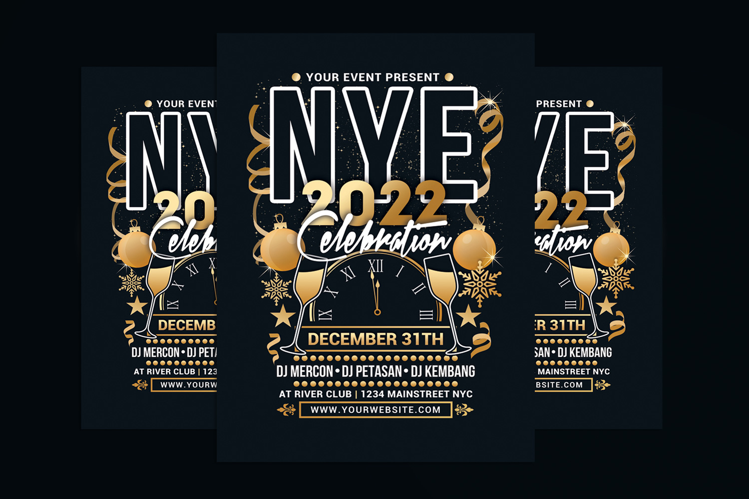 New Year 2022 Flyer Template