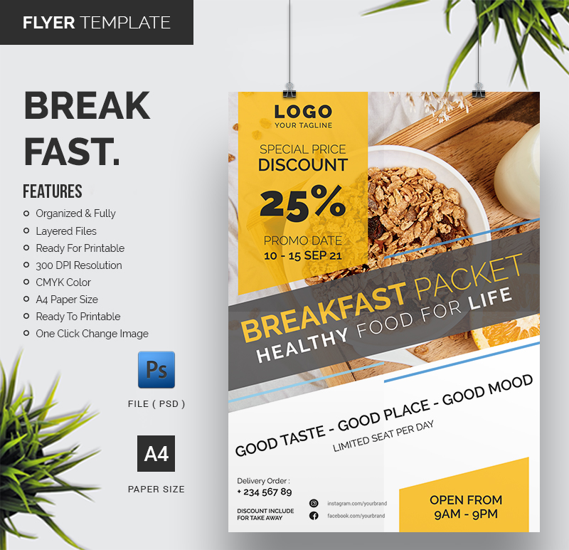 Breakfast Packet - Flyer Template