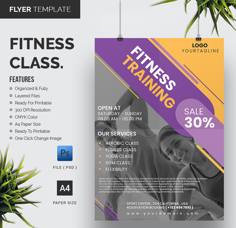 Fitness Class - Flyer Template