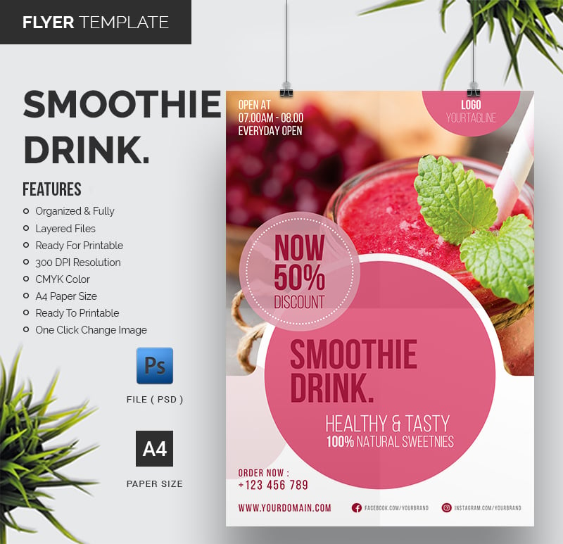 Smoothie Drink - Flyer Template