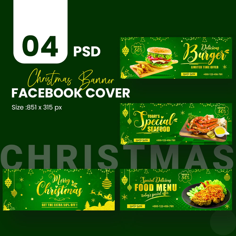 Merry Christmas Facebook Cover Social Media