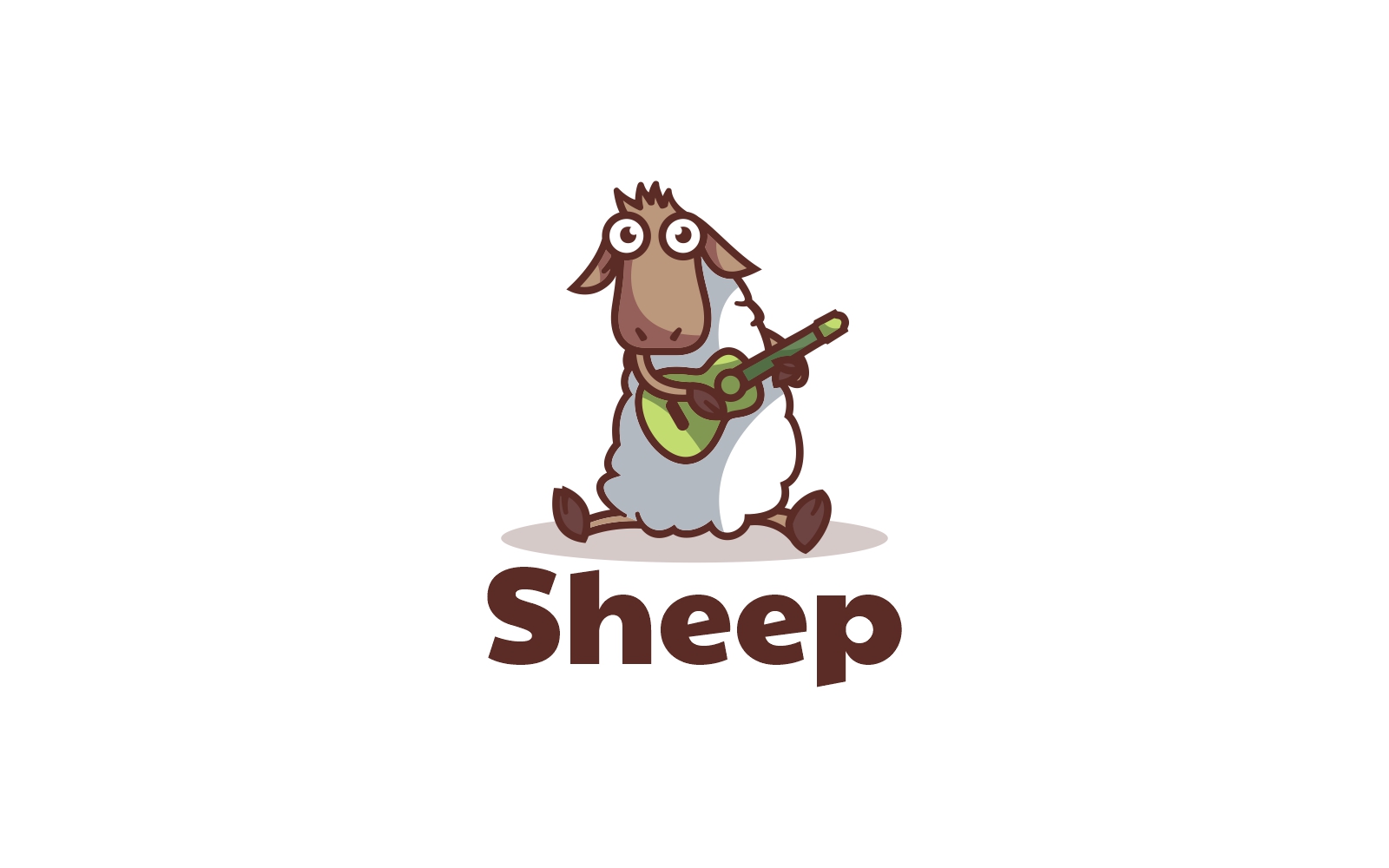 Sheep Cartoon Logo Template