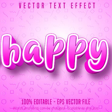 Happiness Pink Illustrations Templates 220644