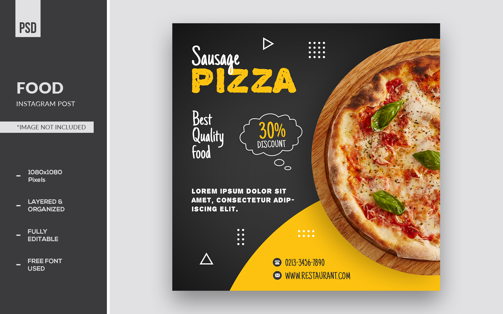 Food Instagram Post Banner Ads