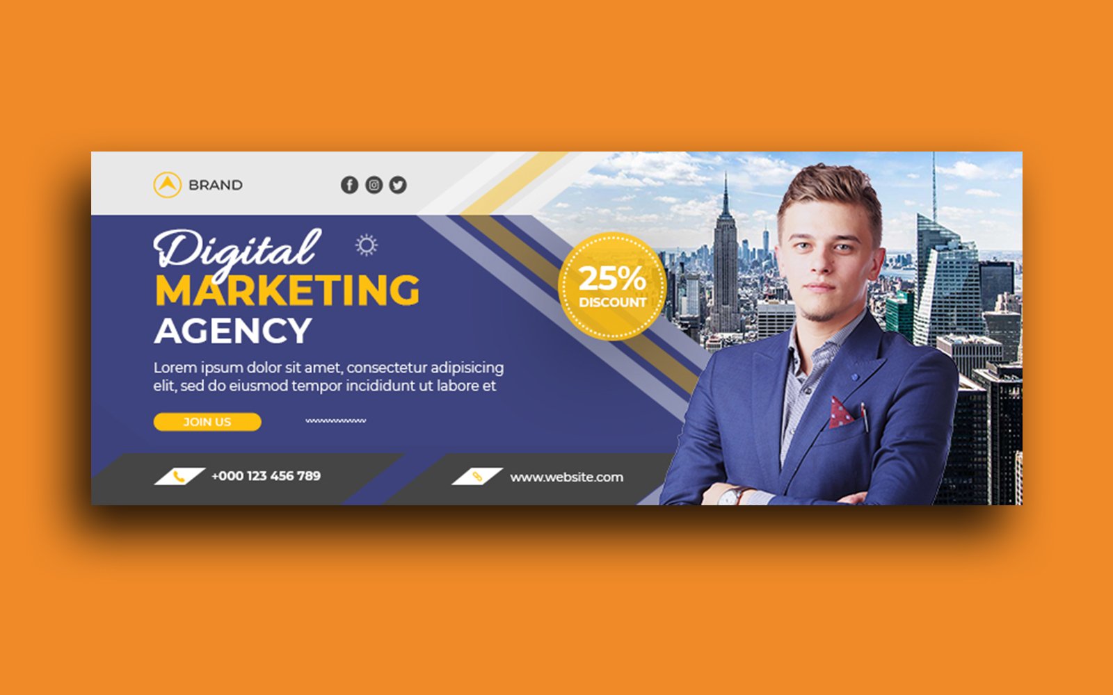 Digital Marketing Agency Facebook Cover Web Banner Template