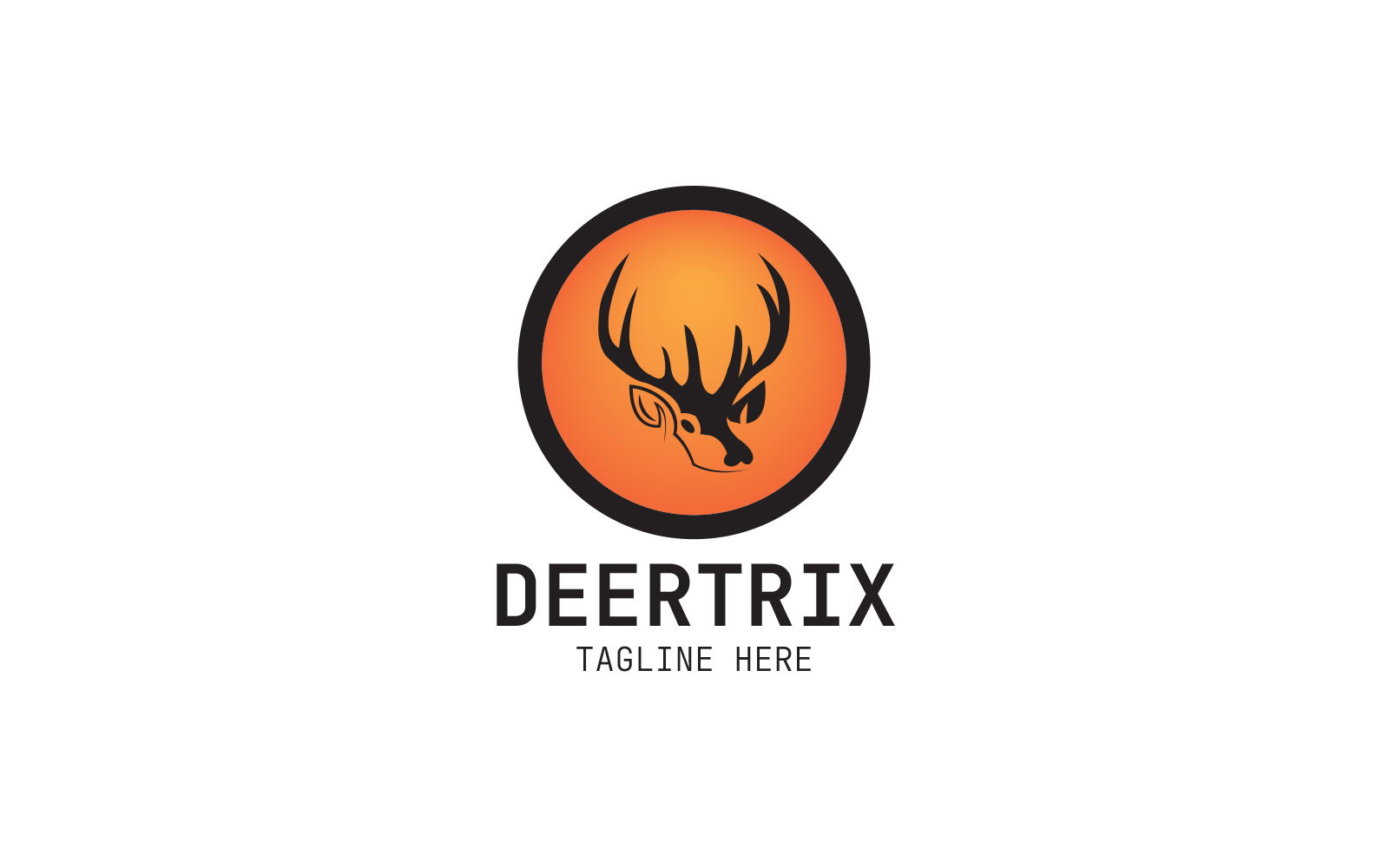 Deer Deertrix Logo Design Template