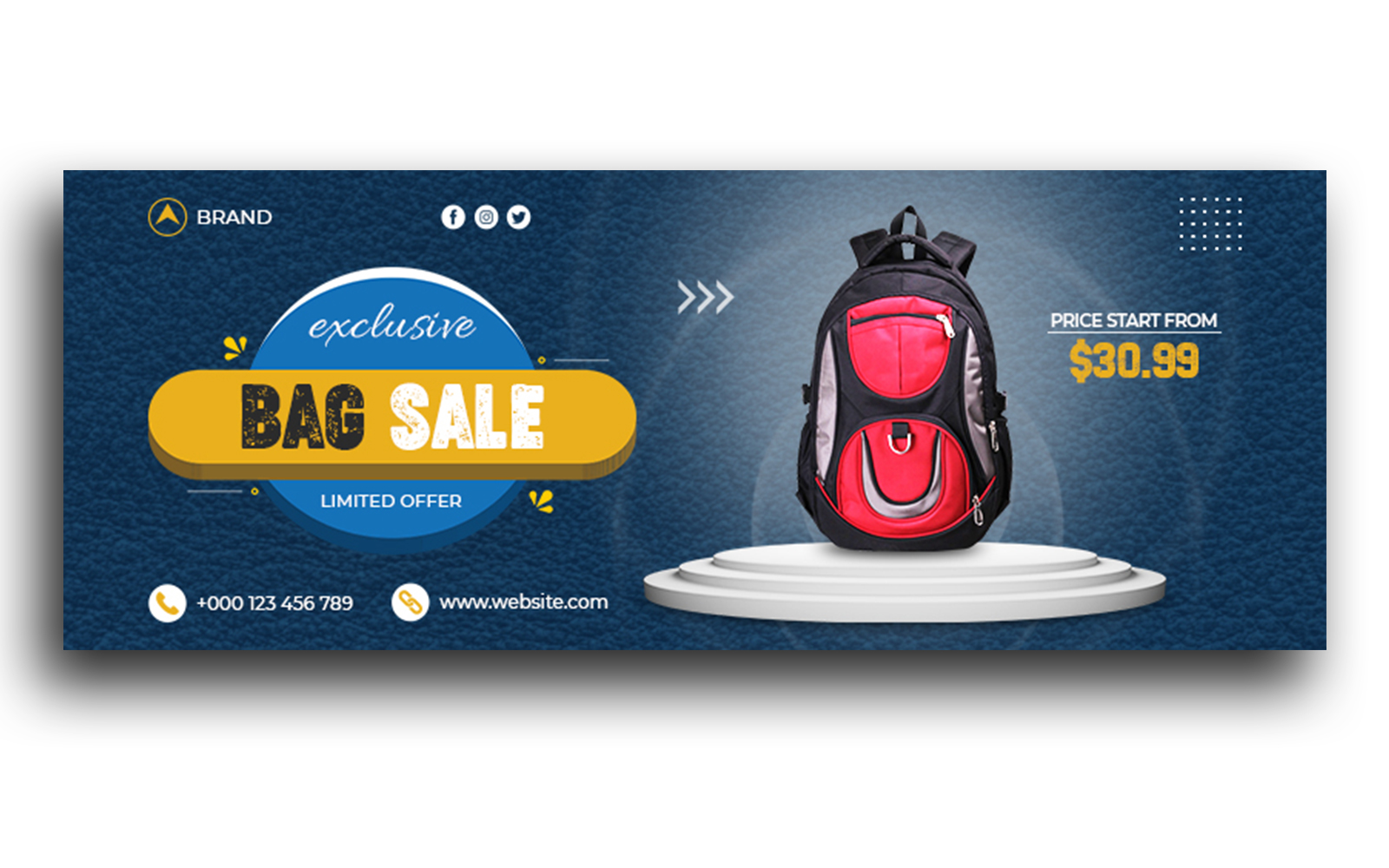 Bag Sale Facebook Cover Template