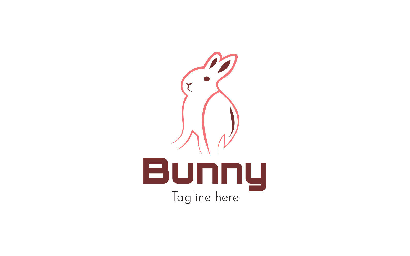 Rabbit Bunny Logo Design Template Vector
