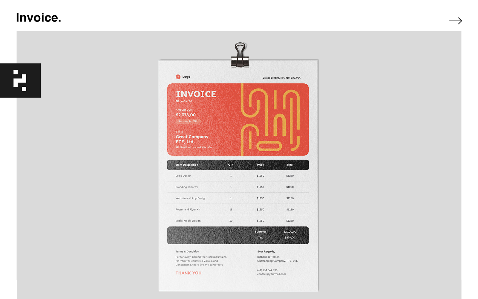 Invoice Template - Abstract Geometric