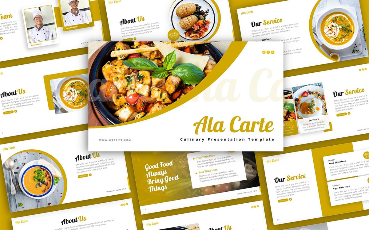 Ala Carte Culinary Presentation Template