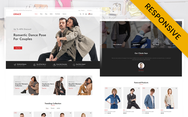The Grace - Minimal Fashion Store Elementor WooCommerce Responsive Theme