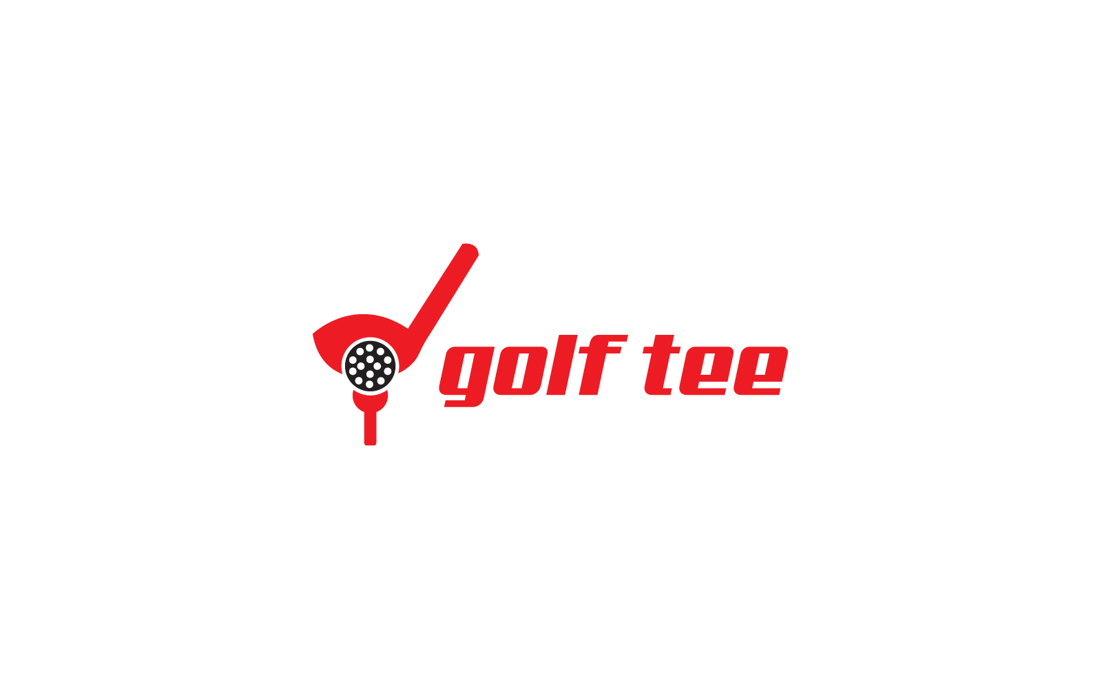 Golf tee logo design template