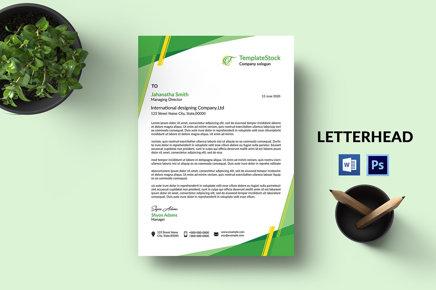 Corporate A4 Lettrhead Corporate Identity Template