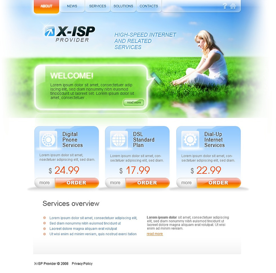 ISP Website Template #22140