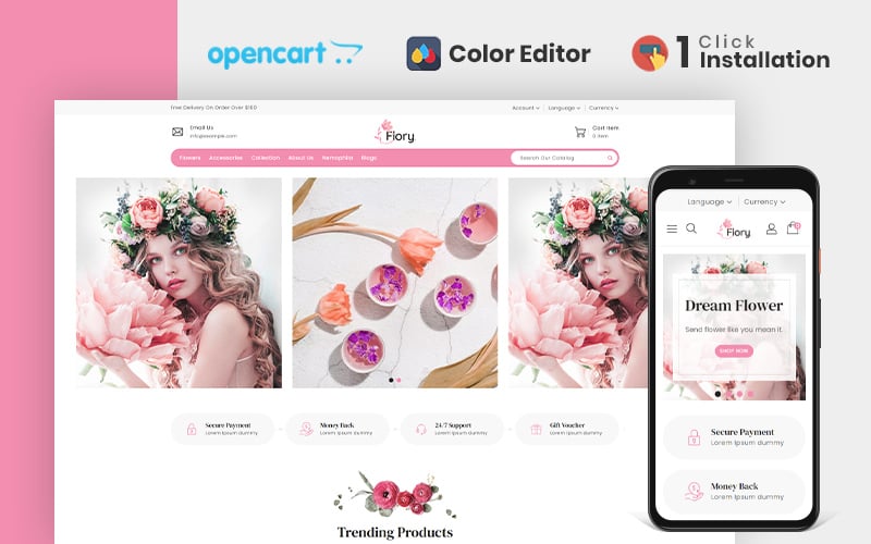 Flory Flower Store Opencart Theme