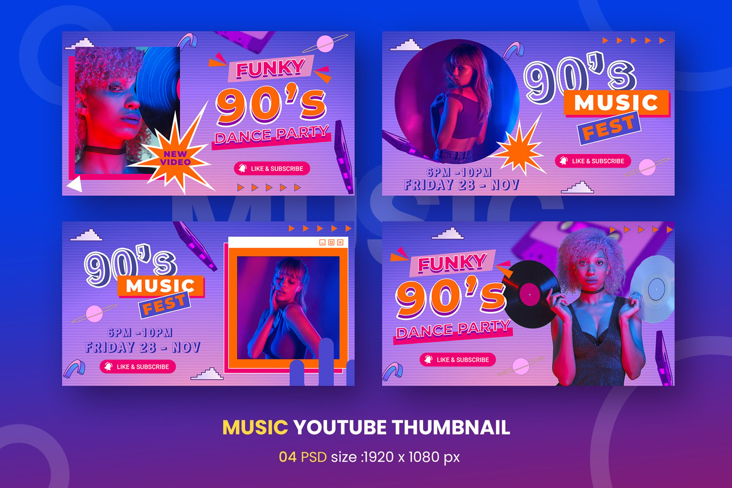 90s music youtube thumbnail social media